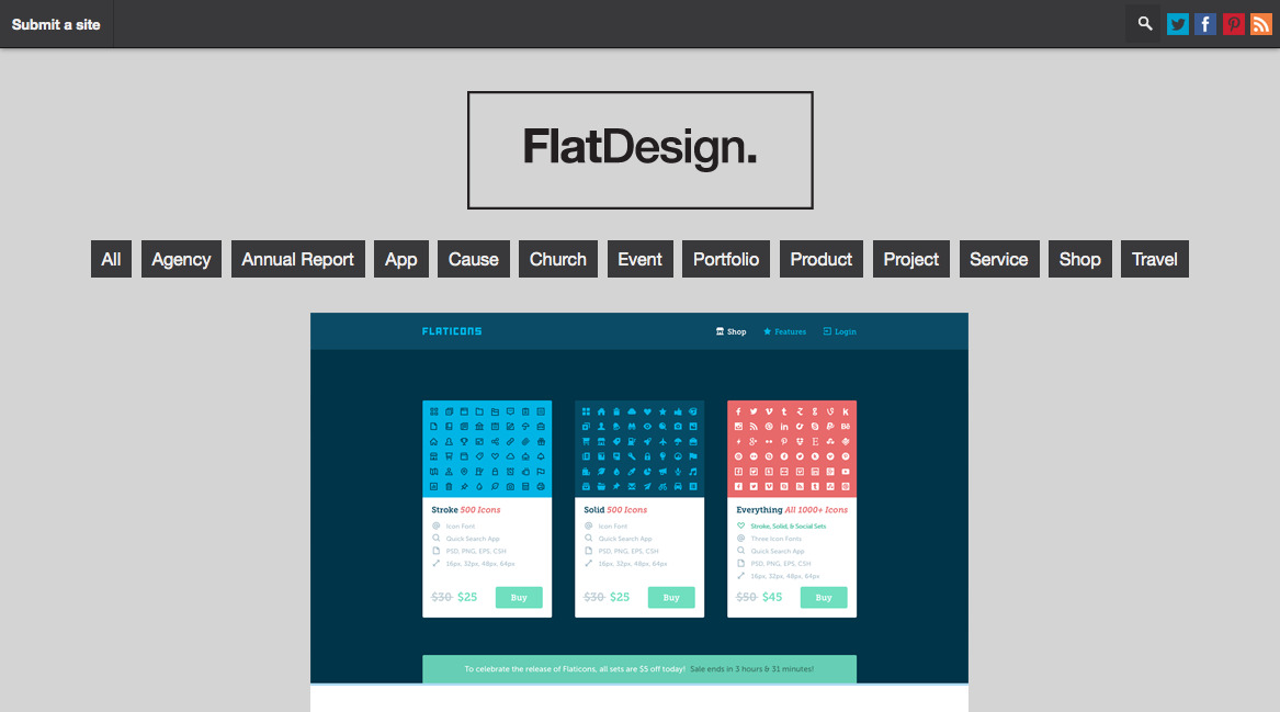 Flat UI Design - A showcase of the best examples of the flat UI design aesthetic on the web.