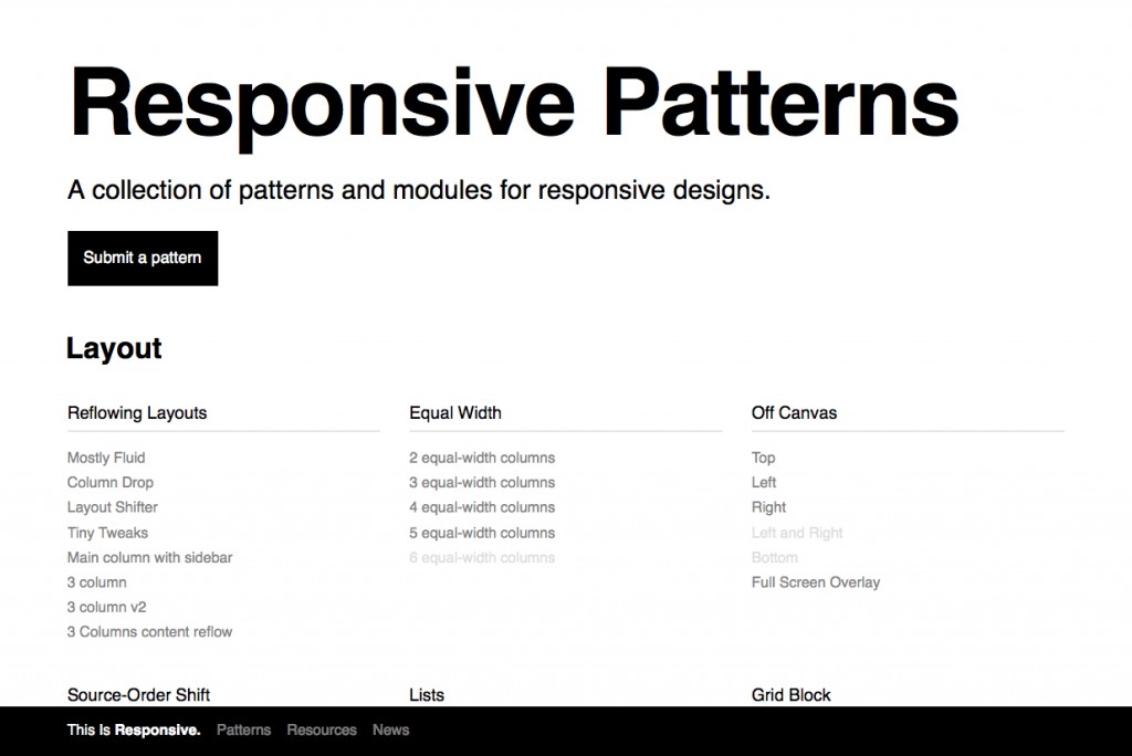 Responsive Web Design Patterns  This Is Responsive