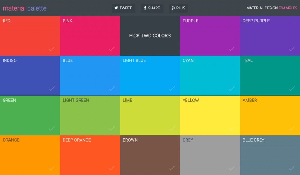 Material Design Color Palette Generator - Material Palette