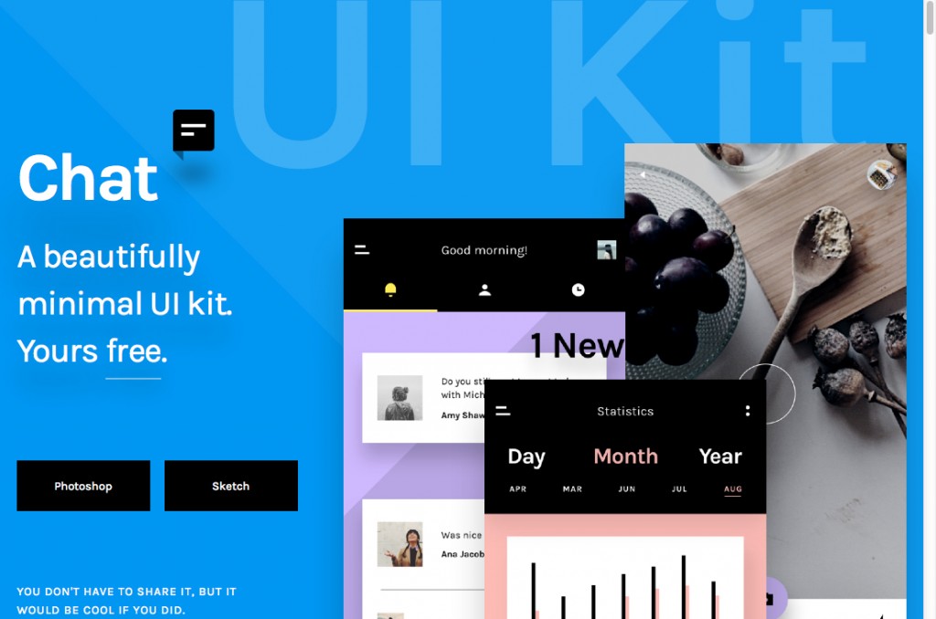 Free Chat UI kit for Photoshop and Sketch  InVision